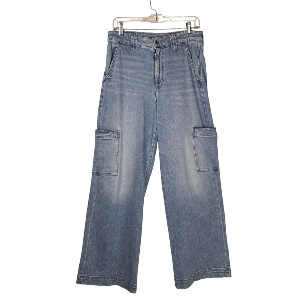 American Eagle Womens Dreamy Drape Super High Rise Baggy Wide Leg Jeans 6‎